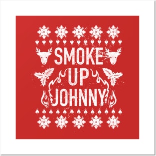Smoke Up Johnny Breakfast Club Christmas Ugly Sweater Pattern Posters and Art